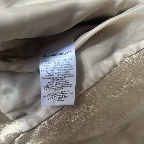 Gold Moto Jacket for Girls- American Girl - Picture 7 of 8